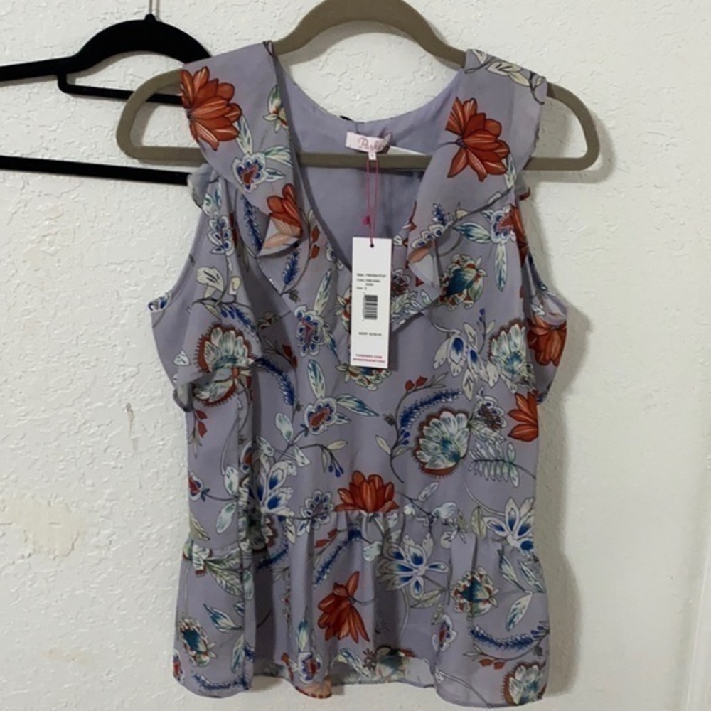 Parker Violet Garden cold shoulder blouse